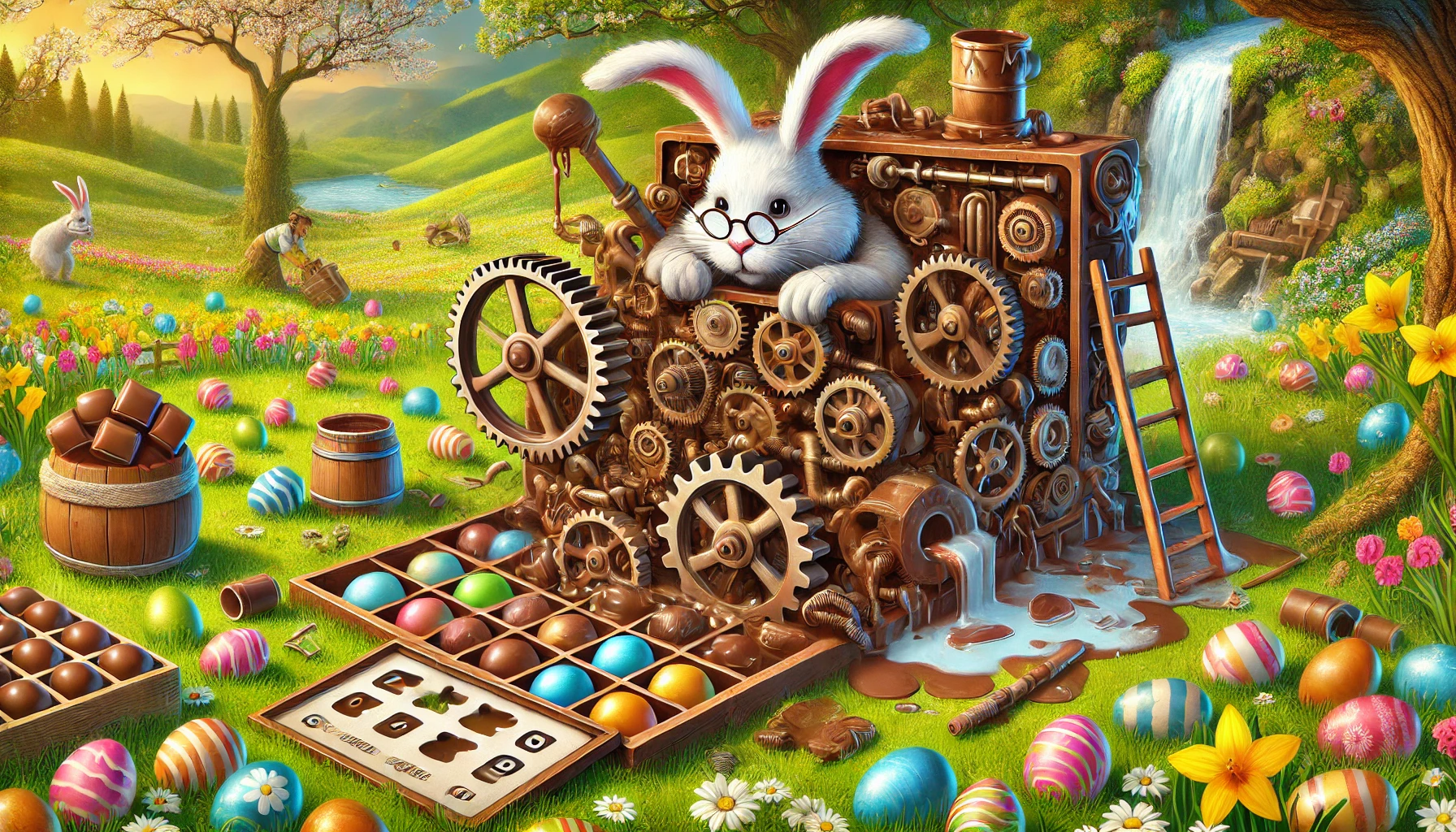 Image lapin de paques affiche